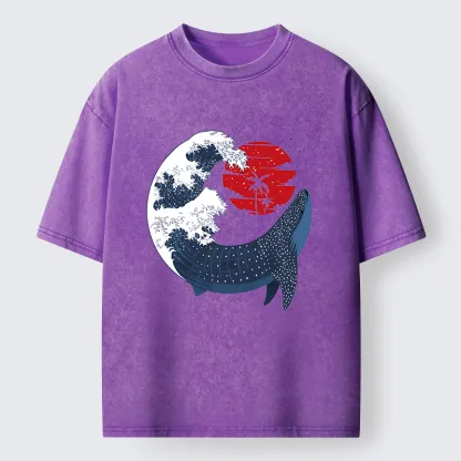 Tokyo-Tiger Japanese Whale Washed T-Shirt