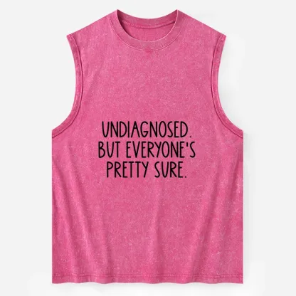 Tokyo-Tiger Self-diagnosed Illness Funny Washed Tank