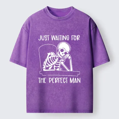 Tokyo-Tiger Waiting For The Right Person Washed T-Shirt