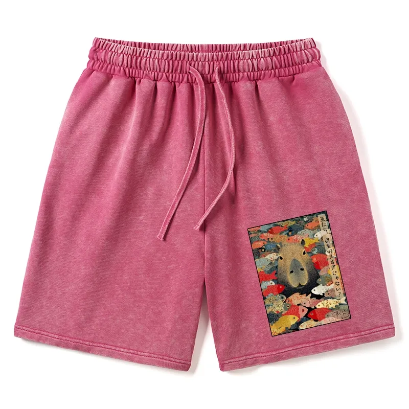 Tokyo-Tiger Am I Too Lovable? Washed Shorts