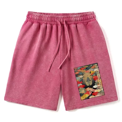 Tokyo-Tiger Am I Too Lovable? Washed Shorts