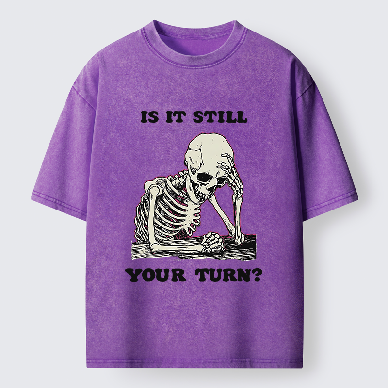 Tokyo-Tiger Waiting To Become A Skeleton Washed T-Shirt