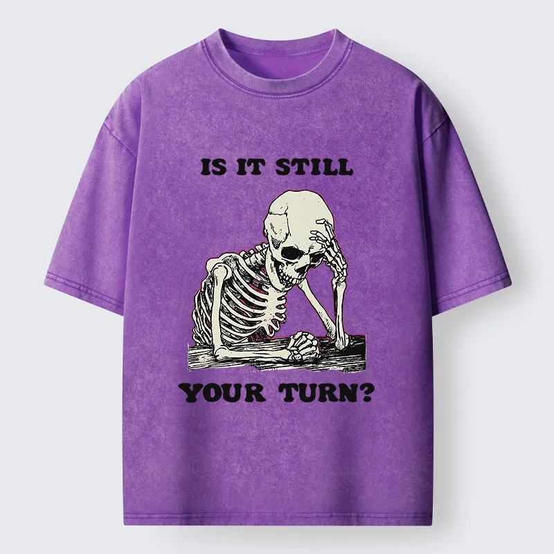 Tokyo-Tiger Waiting To Become A Skeleton Washed T-Shirt Sale