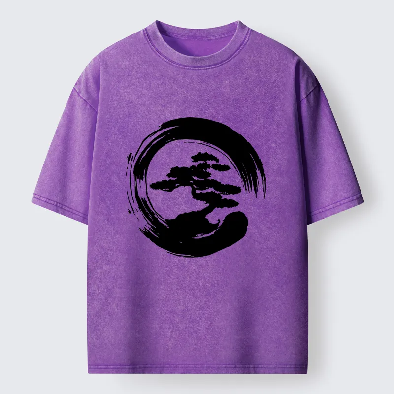 Tokyo-Tiger Zen Bonsai Washed T-Shirt