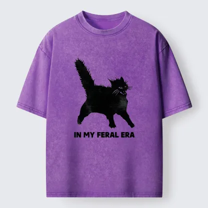 Tokyo-Tiger Wild Black Cat Washed T-Shirt