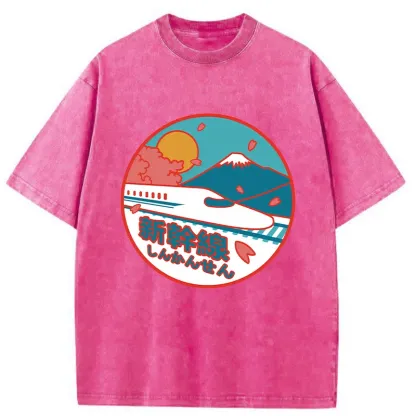Tokyo-Tiger Japan Shinkansen Washed T-Shirt