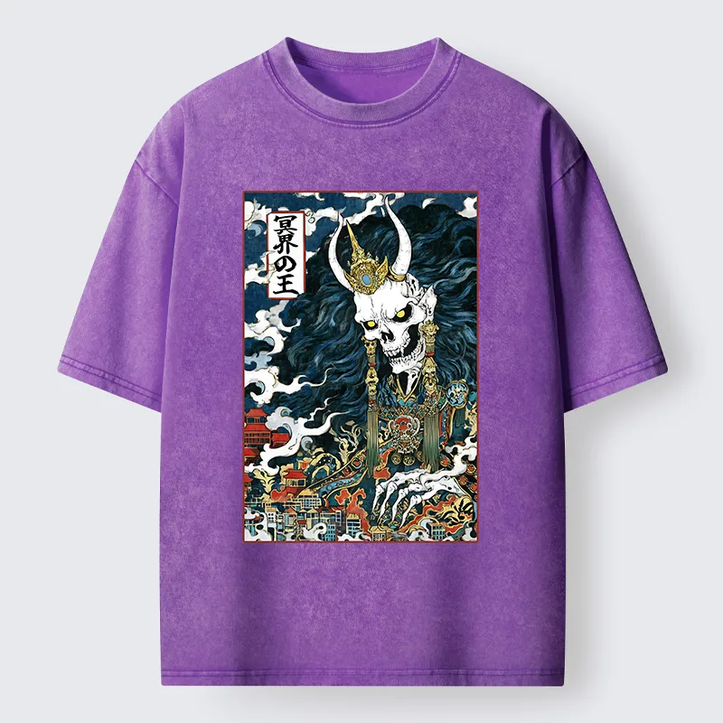 Tokyo-Tiger King Of The Underworld Washed T-Shirt