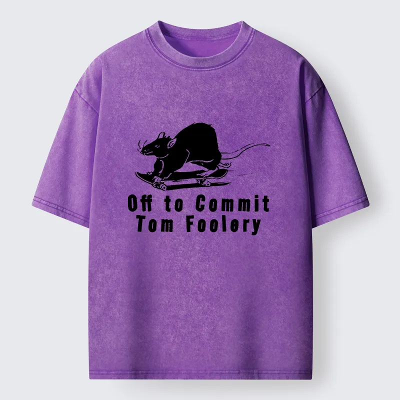 Tokyo-Tiger Mischievous Rat Washed T-Shirt