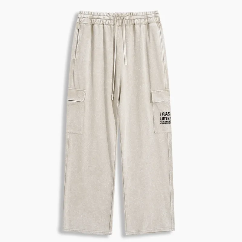 Tokyo-Tiger Indifferent To Everything Washed Utility Sweatpants