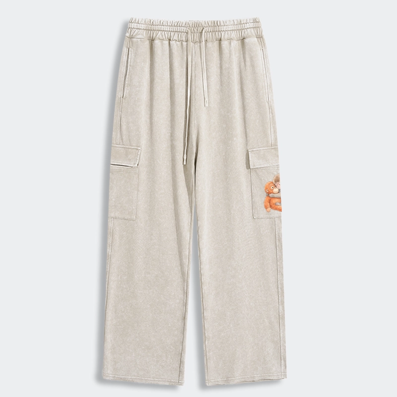 Tokyo-Tiger Poor Punch Washed Utility Sweatpants