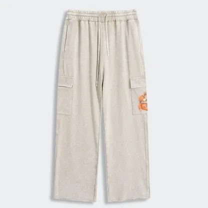 Tokyo-Tiger Poor Punch Washed Utility Sweatpants