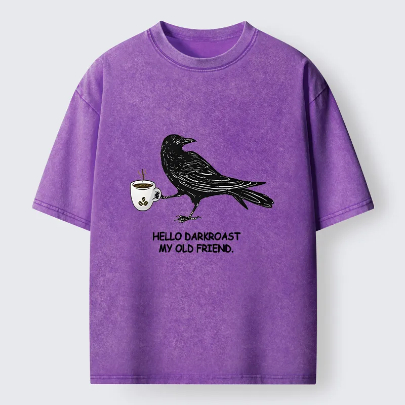 Tokyo-Tiger Raven Funny Washed T-Shirt