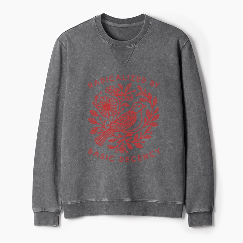 Tokyo-Tiger Pigeon That Was Moved Washed Terry Sweatshirt