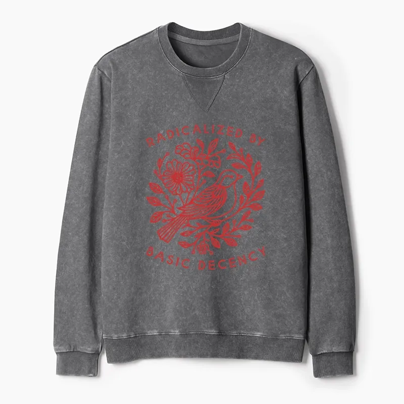 Tokyo-Tiger Pigeon That Was Moved Washed Terry Sweatshirt