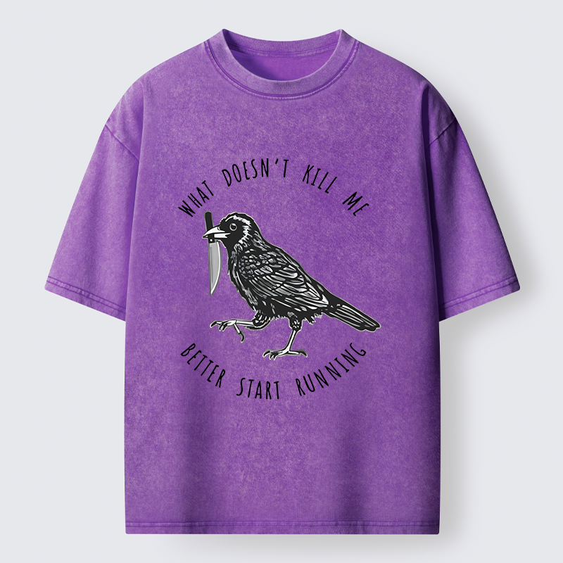Tokyo-Tiger Clever Crow Washed T-Shirt
