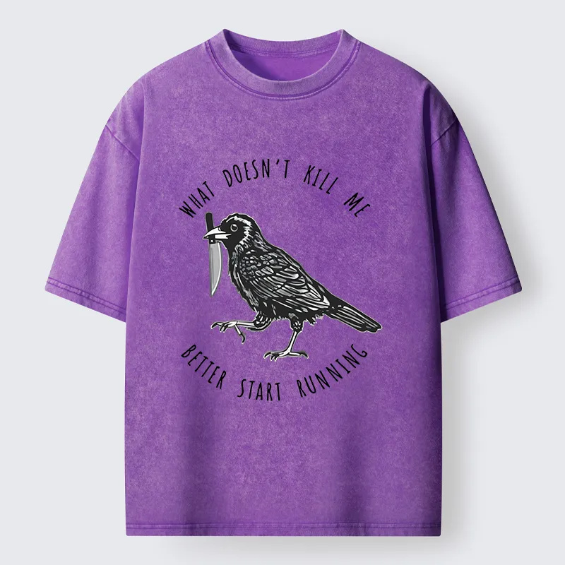 Tokyo-Tiger Clever Crow Washed T-Shirt