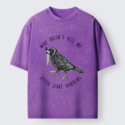 Tokyo-Tiger Clever Crow Washed T-Shirt
