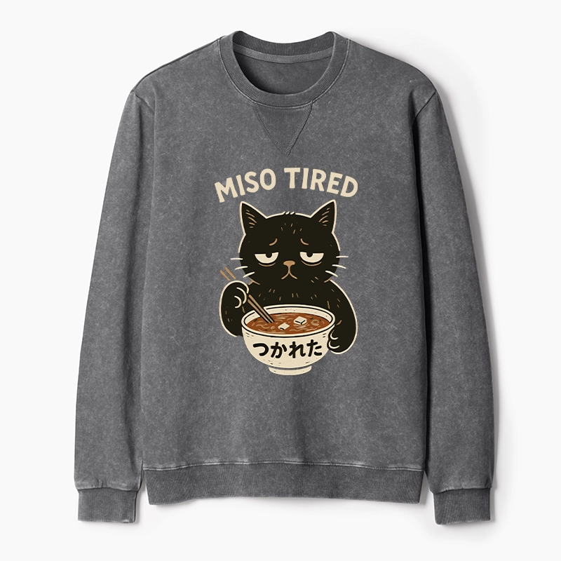 Tokyo-Tiger I’m So Tired Washed Terry Sweatshirt