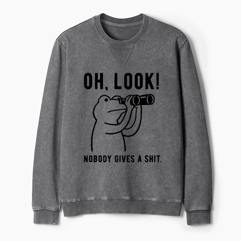 Tokyo-Tiger Frog of Indifference Washed Terry Sweatshirt