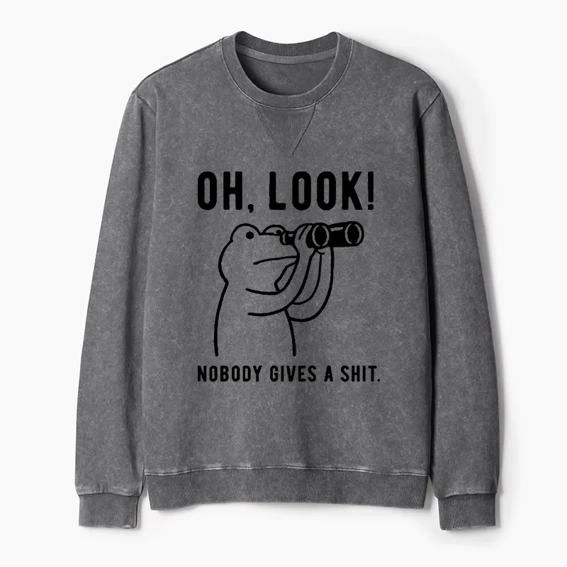 Tokyo-Tiger Frog of Indifference Washed Terry Sweatshirt