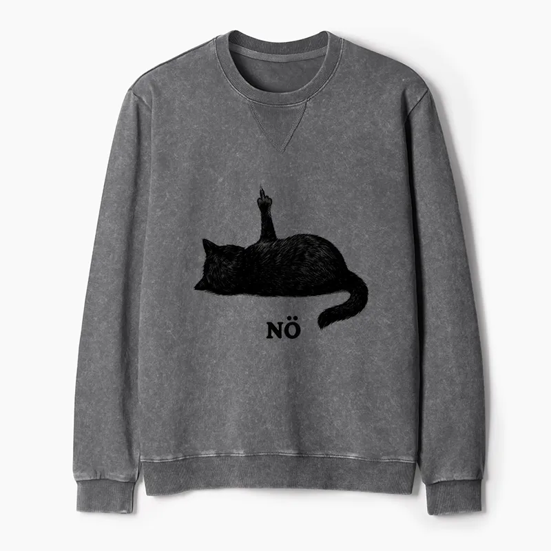 Tokyo-Tiger Cat Refused Washed Terry Sweatshirt