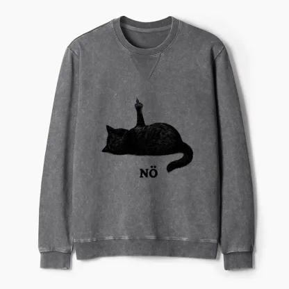 Tokyo-Tiger Cat Refused Washed Terry Sweatshirt