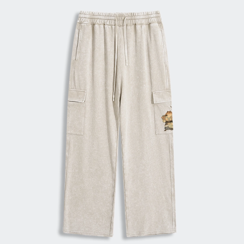 Tokyo-Tiger Capybara Archery Washed Utility Sweatpants