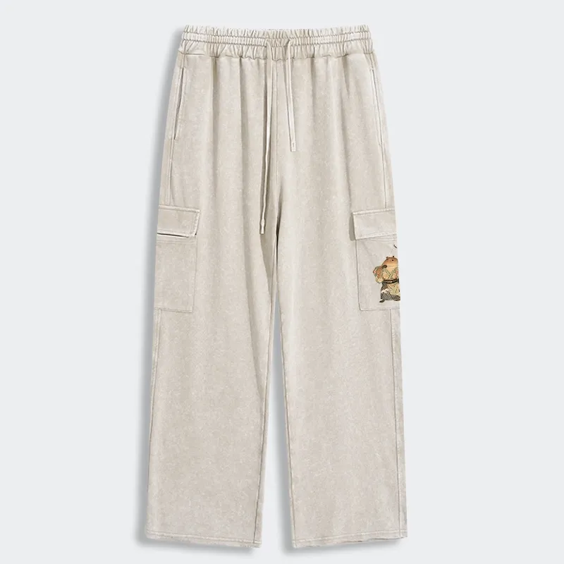 Tokyo-Tiger Capybara Archery Washed Utility Sweatpants