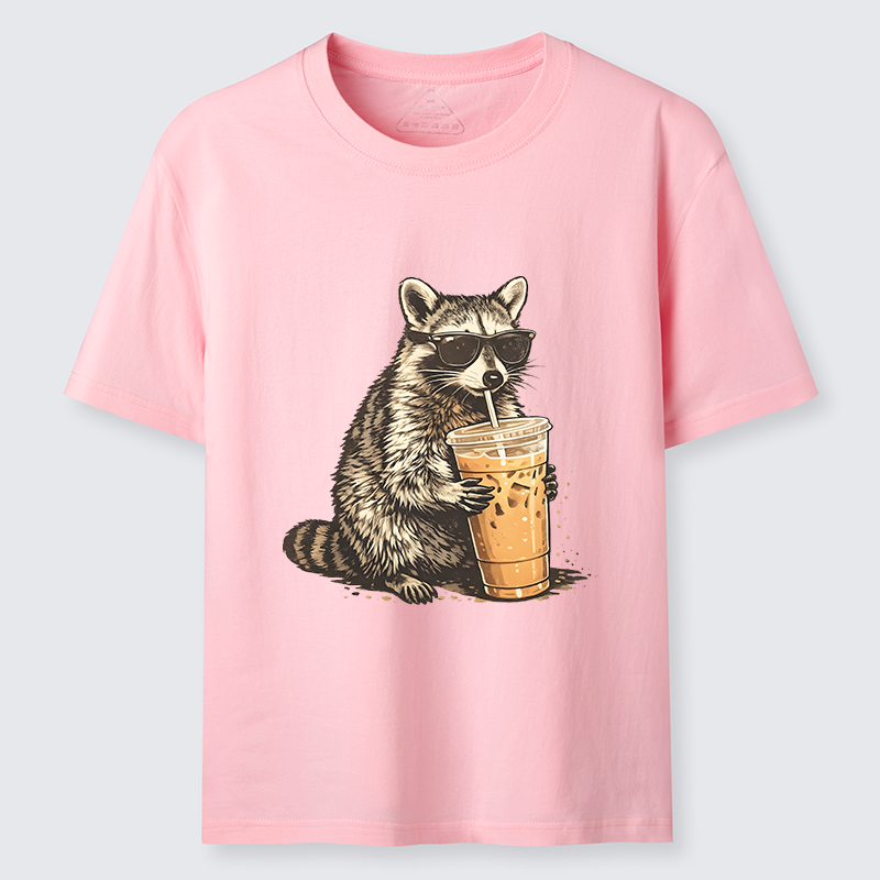 Tokyo-Tiger Raccoon Drinking Coffee Funny Classic T-Shirt
