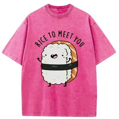 Tokyo-Tiger Greetings From Sushi Washed T-Shirt