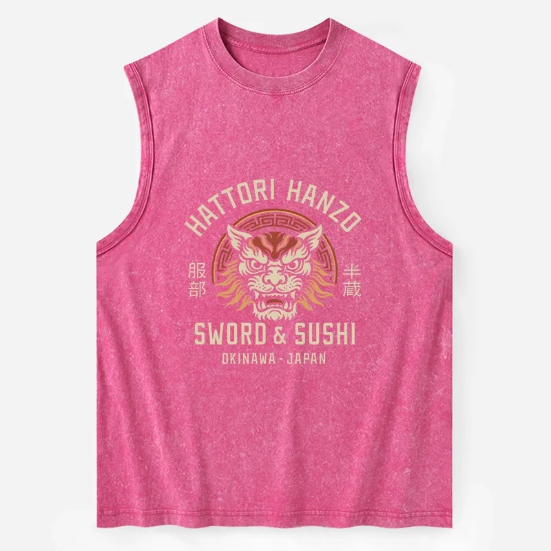 Tokyo-Tiger Hattori Lion Japanese Samurai Washed Tank