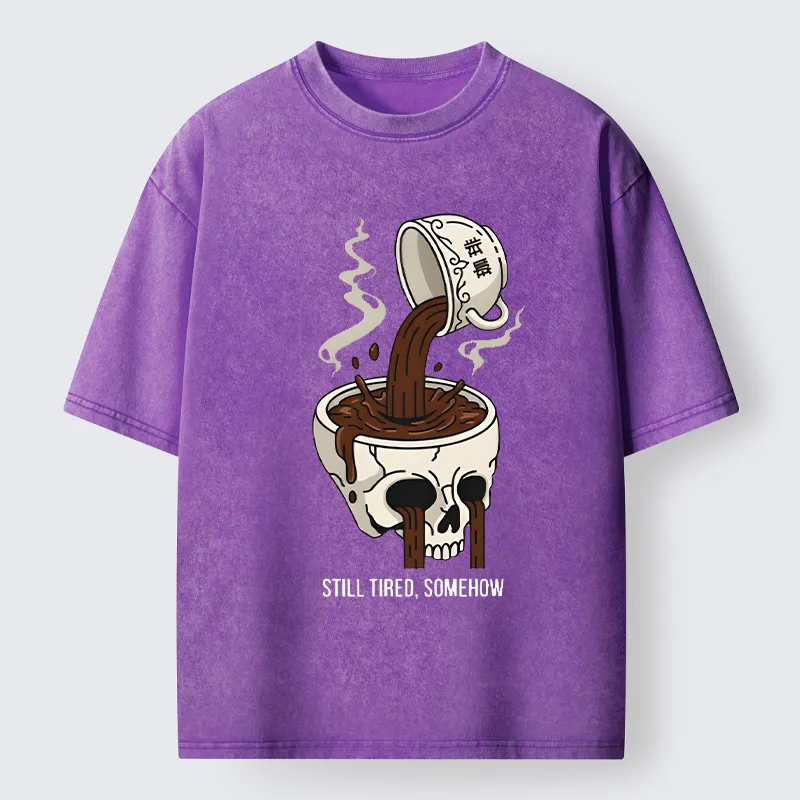 Tokyo-Tiger Coffee Doesn't Work Washed T-Shirt