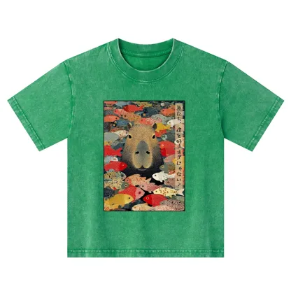 Tokyo-Tiger Am I Too Lovable? Kids Washed T-Shirt
