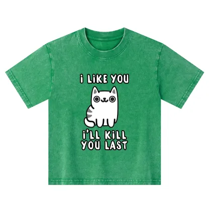 Tokyo-Tiger Cats And Humans Have A Love-hate Relationship Kids Washed T-Shirt