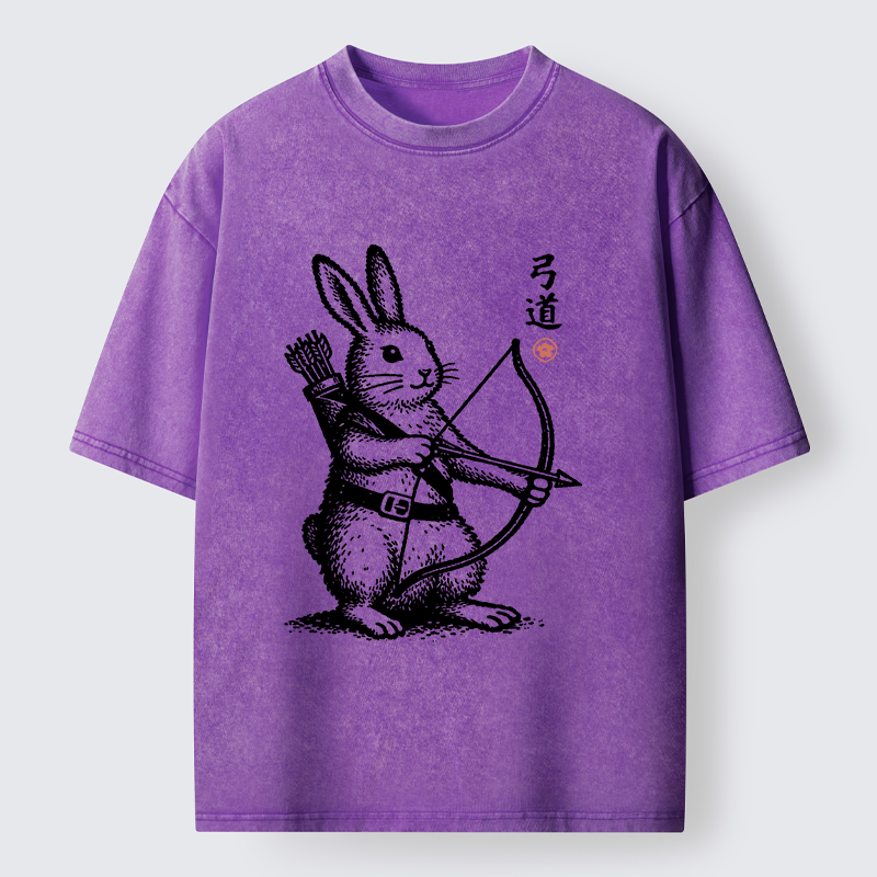 Tokyo-Tiger Rabbit Shooting Arrows Washed T-Shirt