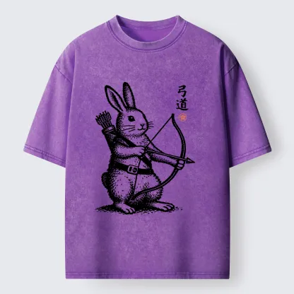Tokyo-Tiger Rabbit Shooting Arrows Washed T-Shirt