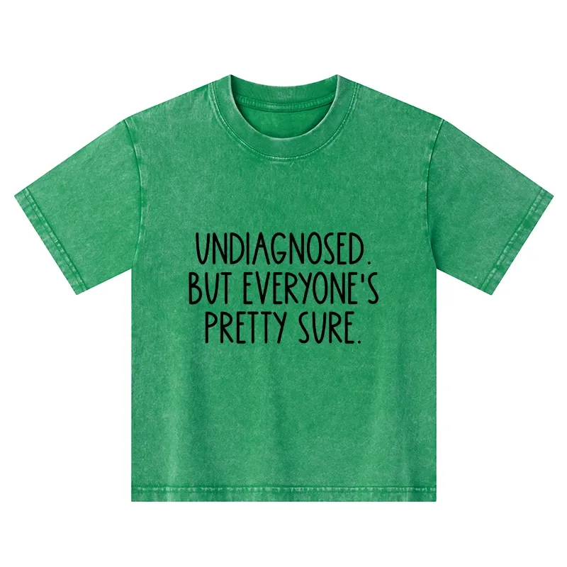 Tokyo-Tiger Self-diagnosed Illness Funny Kids Washed T-Shirt