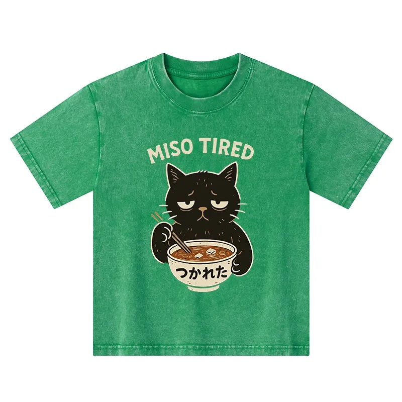 Tokyo-Tiger I’m So Tired Kids Washed T-Shirt