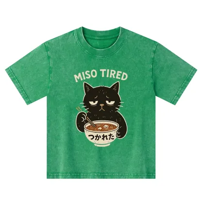 Tokyo-Tiger I’m So Tired Kids Washed T-Shirt