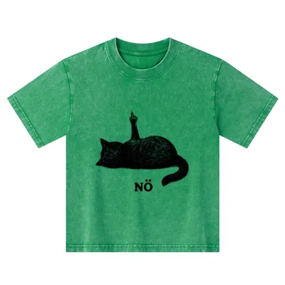 Tokyo-Tiger Cat Refused Kids Washed T-Shirt
