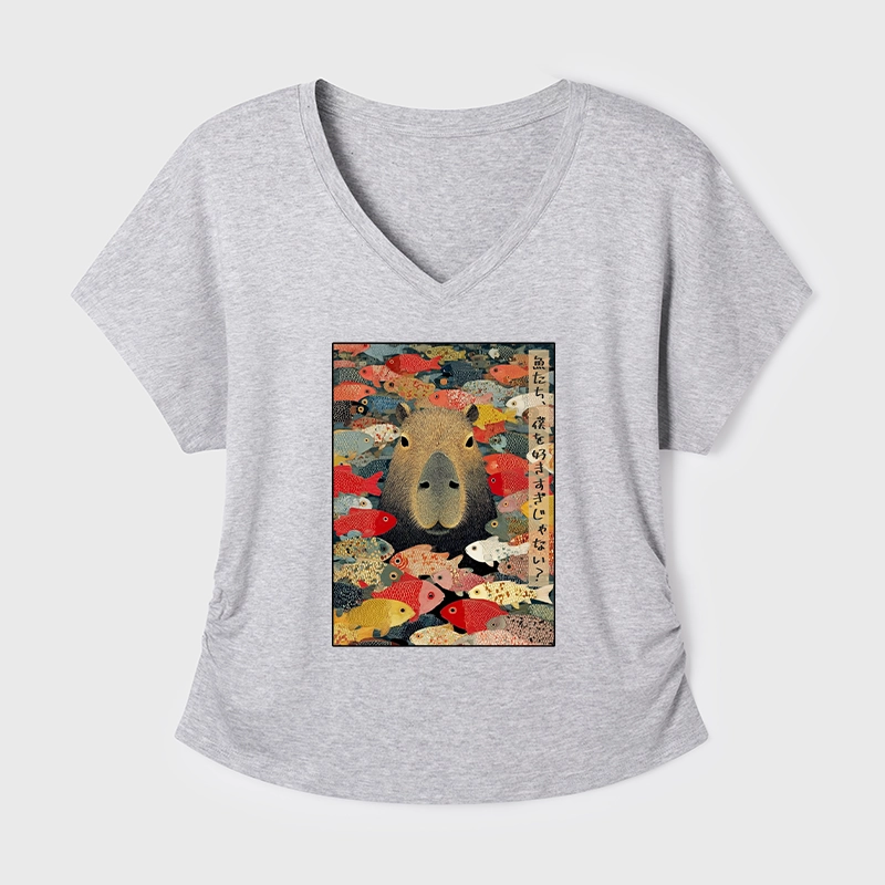 Tokyo-Tiger Am I Too Lovable? Modal Dolman Sleeve T-Shirt