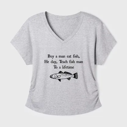 Tokyo-Tiger Man Eat Fish Meme Modal Dolman Sleeve T-Shirt