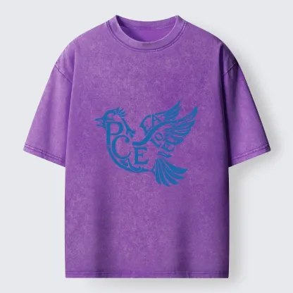 Tokyo-Tiger Peace Dove Washed T-Shirt