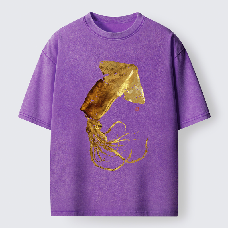 Tokyo-Tiger Golden Squid Washed T-Shirt