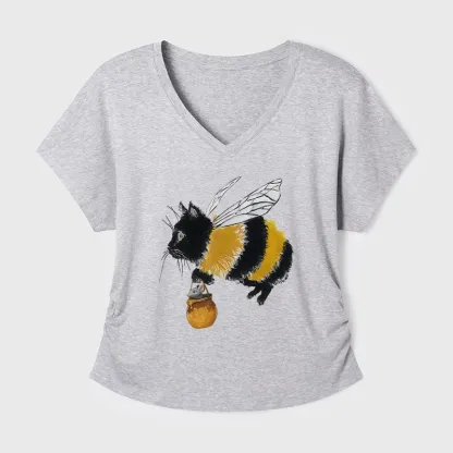 Tokyo-Tiger Catbee Funny Modal Dolman Sleeve T-Shirt