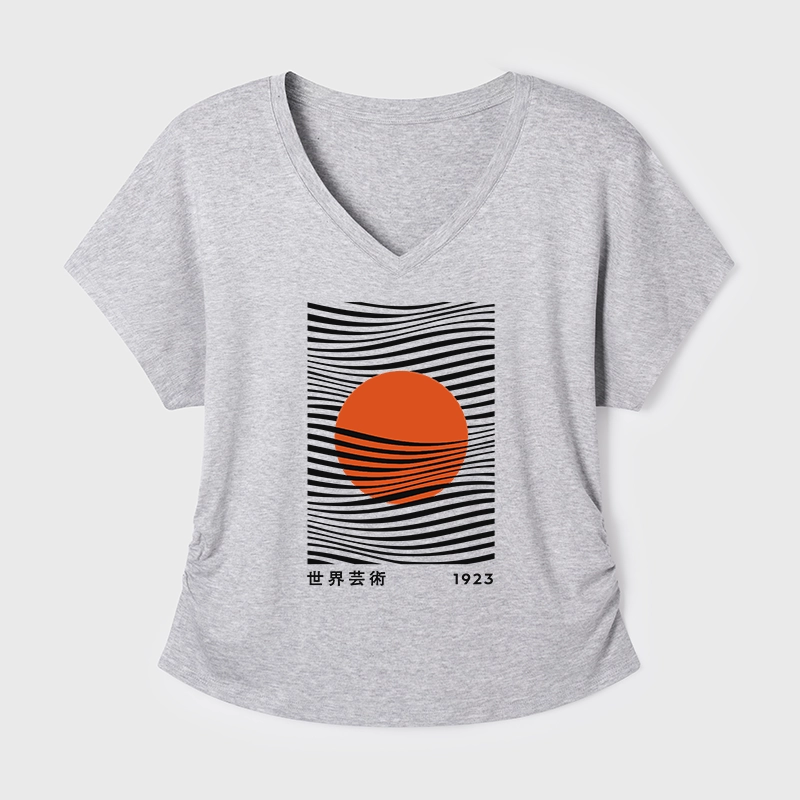 Tokyo-Tiger Minimalist Art Sun Modal Dolman Sleeve T-Shirt