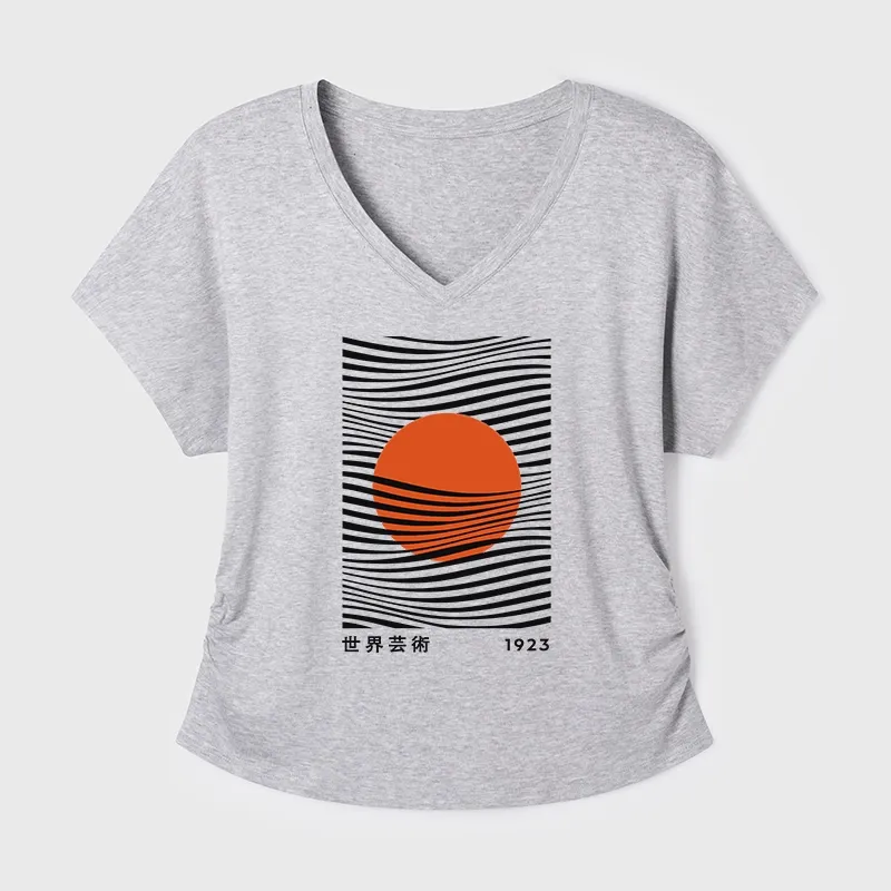 Tokyo-Tiger Minimalist Art Sun Modal Dolman Sleeve T-Shirt Sale