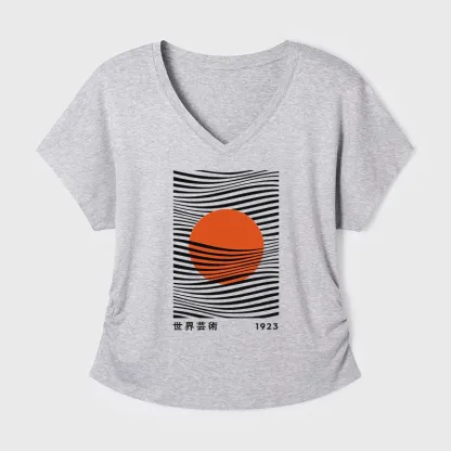 Tokyo-Tiger Minimalist Art Sun Modal Dolman Sleeve T-Shirt