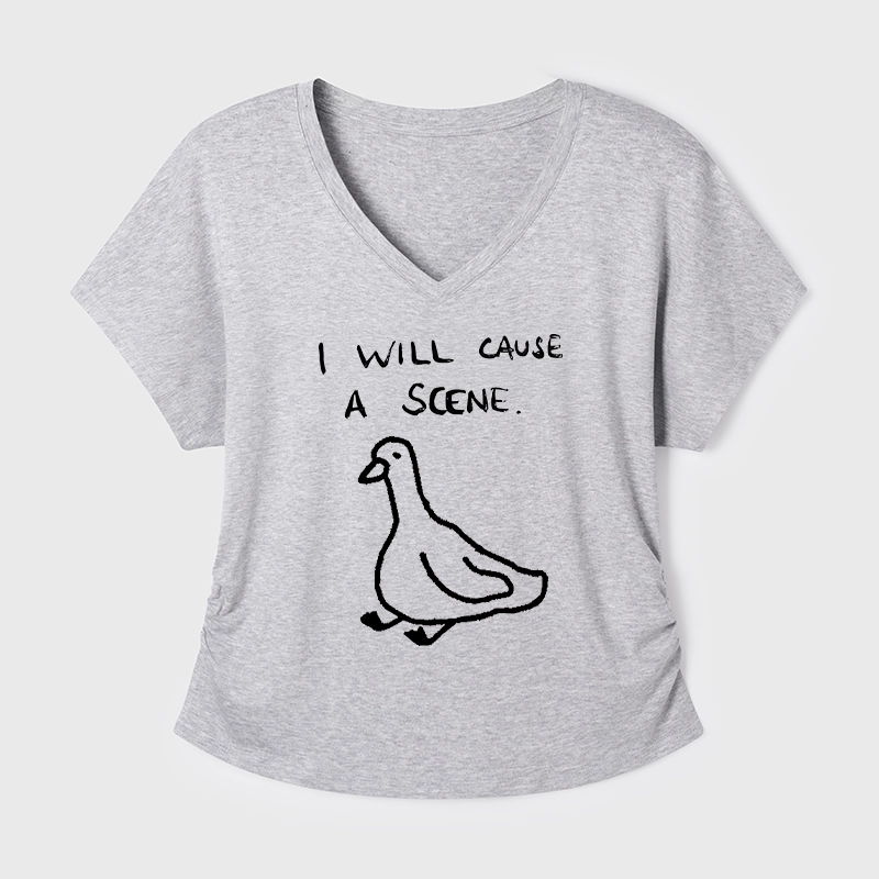 Tokyo-Tiger Stupid Goose Funny Japan Retro Modal Dolman Sleeve T-Shirt