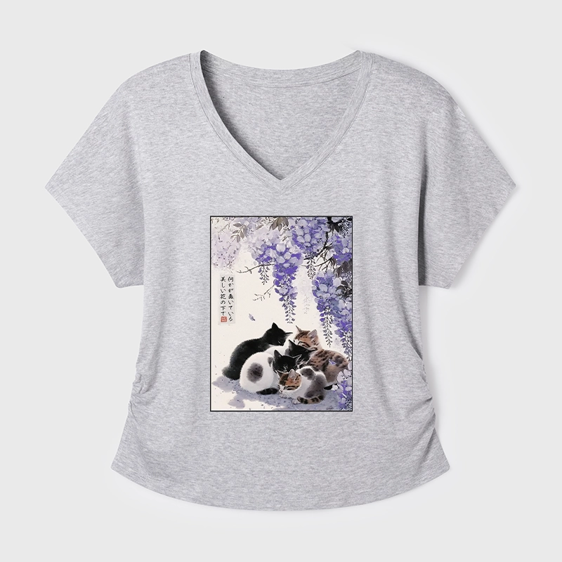 Tokyo-Tiger Cats plotting under the wisteria Modal Dolman Sleeve T-Shirt